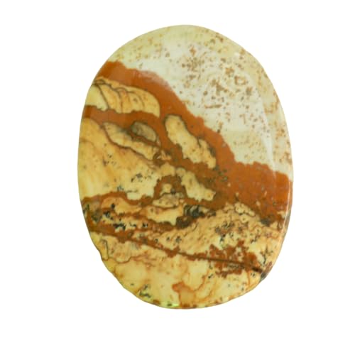 Bild Jaspis, Edelstein, 31 Karat, ovale Form, 31 x 23 x 4 mm, Halbedelstein für Jwellarherstellung, B-2996, 31*23*4mm, Edelstein, Azurit von Generic