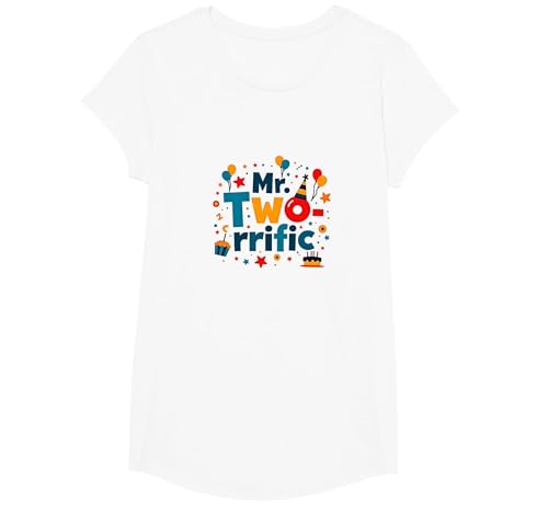 Birthday Boy 2 Mr. Two Rrific Celebration T-Shirt, Girls, Weiß, S Birthday Boy 2 Mr. Two Rrific Celebration T-Shirt, Girls, Weiß, S von Generic