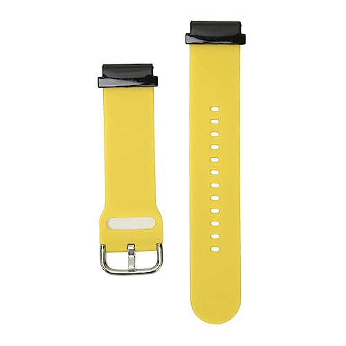 Bisonstrap Silikon-Uhrenarmband mit Schnellverschluss – Stilvoll, Langlebig und Leicht – Bequem, Schweißfest – Ersatz fürFalcon,Fenix ​​7 6 5 (Yellow) von Generic