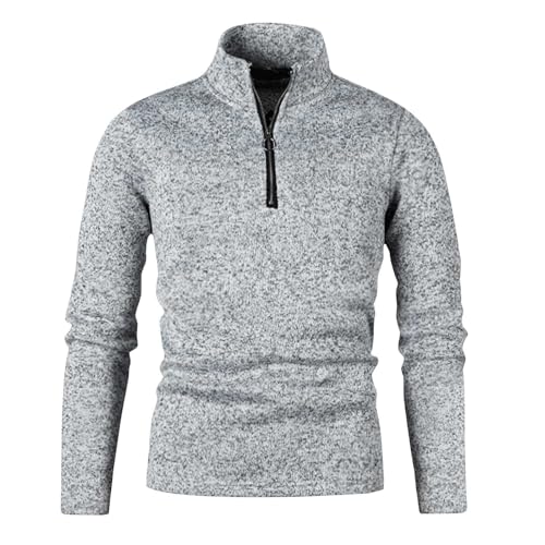 Black Friday Angebote 2024 ab wann Pullover Herren Half Zip Stehkragen Langarmshirt Regular Fit Sweatshirt Einfarbig Rollkragenpullover Winter Oberteile Große Größen Winterpullover Lässige Tops von Generic