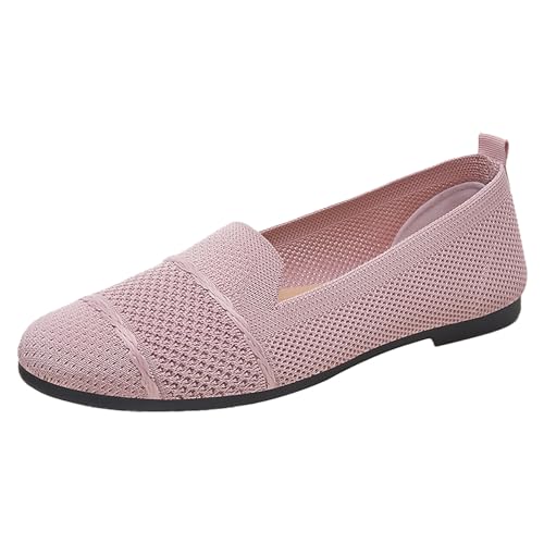 Blaue Schuhe Damen Damenschuhe, ethnische Freizeitschuhe, Sommermode, hohl, atmungsaktiv, Flacher Absatz, weiche Sohle, Freizeitschuhe Schwarze Damenschuhe 39 (Pink, 37) von Generic