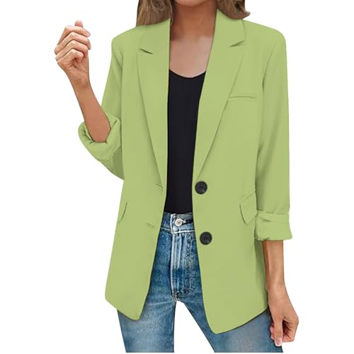 Blazer Damen Elegant Einfarbig Anzugjacke mit Doppelter Seitentasche Langarm Business Büro Slim Fit Blazerjacke Open Front Anzug Jacke Trenchcoat Reverskragen Übergangsjacke Outwear Blazer Damen Elegant Einfarbig Anzugjacke mit Doppelter Seitentasche Langarm Business Büro Slim Fit Blazerjacke Open Front Anzug Jacke Trenchcoat Reverskragen Übergangsjacke Outwear von Generic