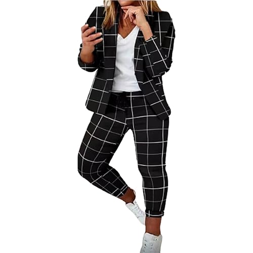 Blazer Damen Elegant Hosenanzüge Sportlich 2-teilig Anzugjacke Mode Damenanzug Longblazer Freizeitmantel Business Mantel Rave Oberbekleidung Personalisierte Geschenke Blazer Damen Elegant Hosenanzüge Sportlich 2-teilig Anzugjacke Mode Damenanzug Longblazer Freizeitmantel Business Mantel Rave Oberbekleidung Personalisierte Geschenke von Generic
