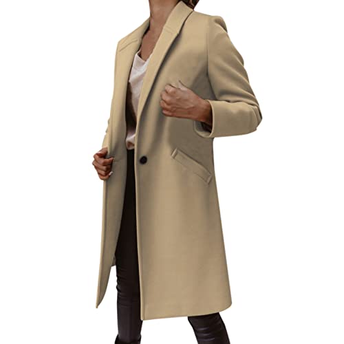 Blazer Damen Elegant Lang Hochzeit: Long Blazer Für Damen Große Größen Longblazer Sportlich Oversize Blazer Jacke Long Oversized Modern Longblazer Tailliert Sweatblazer Lässig Sweat Trachtenblazer von Generic