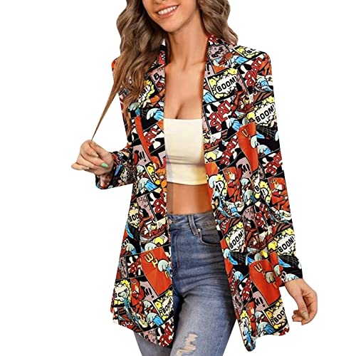 Blazer Damen Elegant Sportlich Büro Blazerjacke,Blazer Damen Bunt,Weiß Blazer,Longblazer Damen,Silber Bomberjacke,Damen Boucle Blazer,Blazer Über Abendkleid von Generic