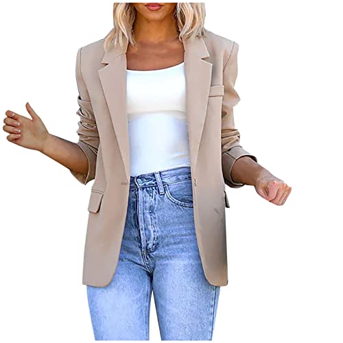 Blazer für Damen Festlich Sportlich Anzug Blazerjacke Elegant Langarm Offen Front Strickjacke Winterjacke Büro Sweatblazer Anzugjacke Business Office Cocktailparty Oberbekleidung Abendparty von Generic