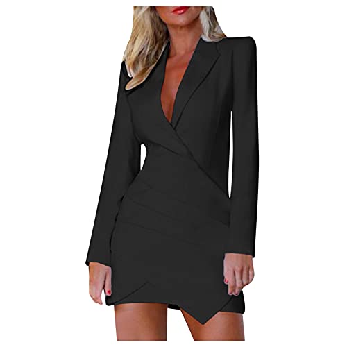 Blazerkleid Frauen Mode Zweifarbiges Patchwork Daily Business OL Kleider Eleganter Revers Mit Knöpfen Langarm Slim-Fit Bürokleid Lässig Businesskleidung Abendkleider Partykleid Cocktailkleid Blazerkleid Frauen Mode Zweifarbiges Patchwork Daily Business OL Kleider Eleganter Revers Mit Knöpfen Langarm Slim-Fit Bürokleid Lässig Businesskleidung Abendkleider Partykleid Cocktailkleid von Generic