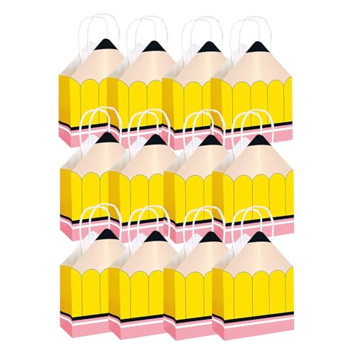 Bleistift Behandeln Taschen - 12 Stücke Zurück In Die Schule Tasche | Bleistiftbeutel Am Ersten Tag | Kleine Partydekorationen Für Taschenrechner Notizbuch Urlaubskonferenzen Klassenzimmer Geburtstag von Generic