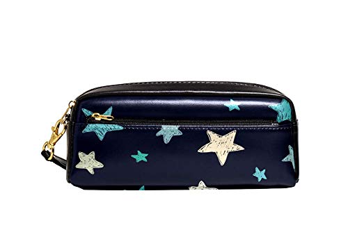 Bleistift Beutel Blaue Und Weiße Sterne Federmappe Mit Reißverschluss Stiftetasche Premium Bleistiftetui Für Erwachsener Mädchen College von Generic