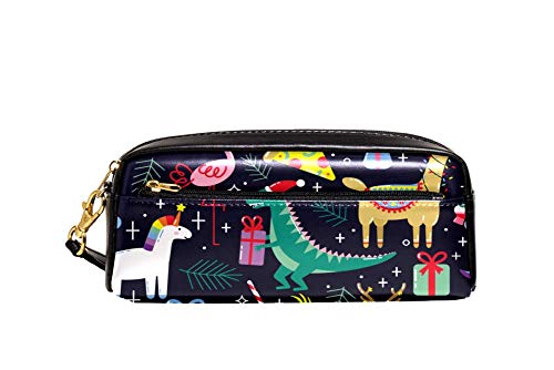 Bleistift Beutel Cartoon Frohe Weihnachten Tiere Stiftemappe Premium Federtasche Mit Reißverschluss Bleistift Tasche Für Schule Teenager Erwachsene von Generic