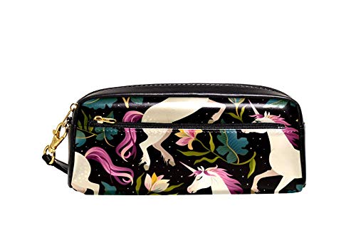 Bleistift Beutel Einhorn-Hörner, Schwarzes Muster Bleistiftetui Premium Bleistifttasche Tragbar Federmäppchen Für Teenager Mädchen College von Generic