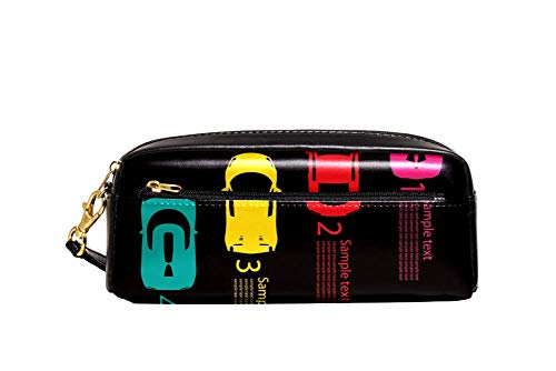 Bleistift Beutel Farbige Rennwagen Bleistifttasche Mit Reißverschluss Stiftetasche Stylisches Bleistiftetui Für Jungen Student Erwachsener von Generic