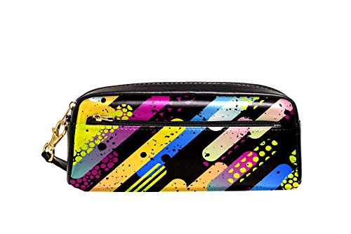 Bleistift Beutel Farbiges Geometrisches Punktedreieck Bleistifttasche Strapazierfähig Make-Up Tasche Große Kapazität Federtasche Für Erwachsene Unisex Kinder von Generic