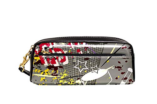 Bleistift Beutel Grunge Hockey Puck Stick Und Tor Tasche Praktischem Federtasche Strapazierfähig Stiftemappe Für Schulsachen Büro Mädchen von Generic