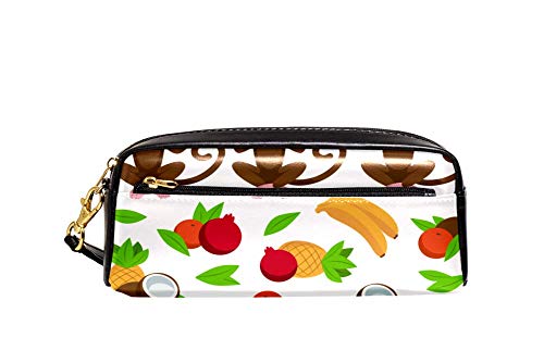 Bleistift Tasche AFFE Mit Früchten Stiftetasche Griff Große Kapazität Bleistiftetui Strapazierfähig Stiftemappe Für Büro Jungen Unisex von Generic