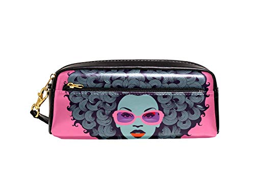 Bleistift Tasche Locken Haare Amerikanische Frau Mit Rosa Sonnenbrille Bleistiftetui Große Kapazität Stiftetasche Tragbar Stifthalter Für Kinder Studenten Student von Generic
