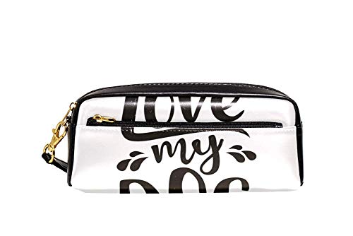 Bleistifttasche Ich Liebe Mein Hundewort Federmappe Premium Make-Up Tasche Strapazierfähig Bleistift Tasche Für Büro Unisex Jungen von Generic
