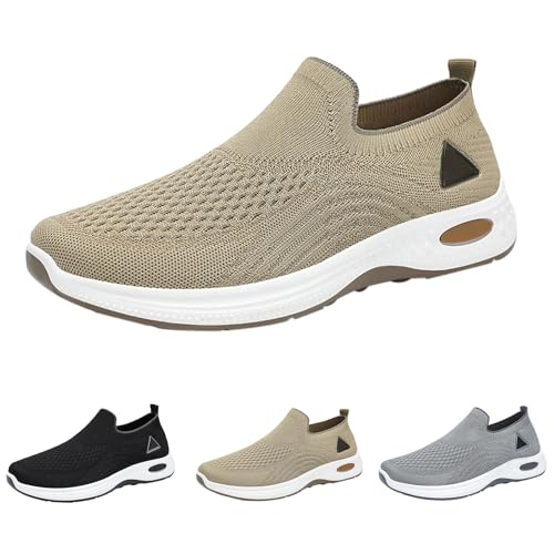 Blitzangebote Herren Freizeitschuhe Mesh Weiche Sohle Walkingschuhe Atmungsaktive Freizeitschuhe Slip On Walking Sneakers Lightweight Joggingschuhe Leichte Papa-Schuhe Lässiger von Generic