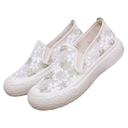 Blitzangebote Sportschuhe Damen Laufschuhe Blumenstickerei Verleiht rutschfeste Sneaker Weiche Sohlen Breite Füße Turnschuhe Exquisit Freizeitschuhe Arbeit, Büro von Generic