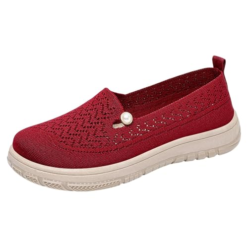 Blitzangebote Walkingschuhe Damen rutschfest Schuhe Atmungsaktive Stoffturnschuhe Orthopädische Leicht Wanderschuhe Weiche H Sohle Bequeme Slip On Sneaker Trainer Outdoor Freizeitschuhe von Generic