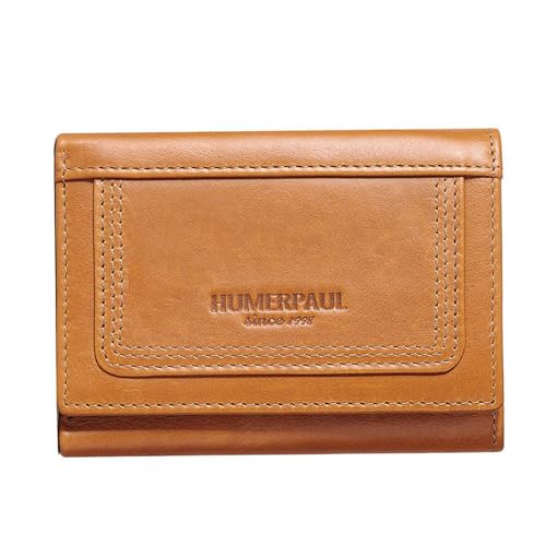 Blockierende, schlanke Geldbörse für Herren – handgefertigtes Design, Reißverschlusstasche, robuster Metall-Reißverschluss, kompakt für Reisen und den täglichen Gebrauch, Braun 1, Einfarbig von Generic