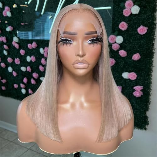Blonde Gerade Echthaar-Perücke, 13 X 6, 13 X 4 HD, Transparente Spitze-Frontal-Perücken Für Frauen, Vorgezupft von Generic