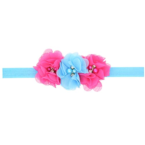 Blumen-Stirnband für , Kleinkinder, Mädchen, Regenbogen-Blumen-Haarband, Blumen-Kopfbedeckung Schleifenhalter für Mädchen-Haarschleifen (G, One Size) von Generic