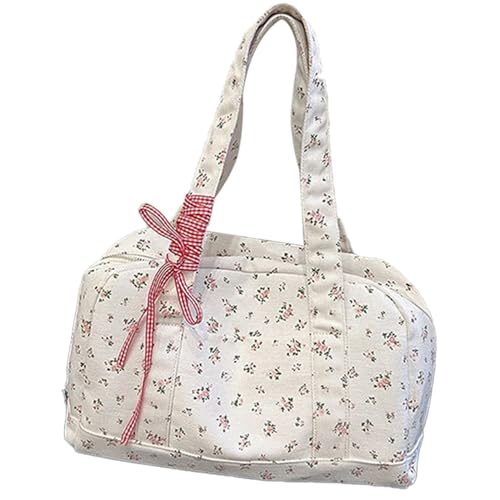 Blumenbeutel Mit Großer Kapazität - Wasserdichte Schultertasche, Stilvolle Reisung | Süßer Bow Weekender -Beutel, Weicher Übertragung Auf Lager, Leichtes Reisegepäck Für Strandtraining Yoga Hospital Ü von Generic