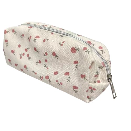 Blumenstiftkoffer - Stationery Storage Beutel, Trendige Stifthaltertasche | 7.48x2.76x2.76 Zoll großer Zipper -Beutelorganisator, ästhetische Schulmaterial, niedlicher Beutel mit Mädchen -Rucksack von Generic