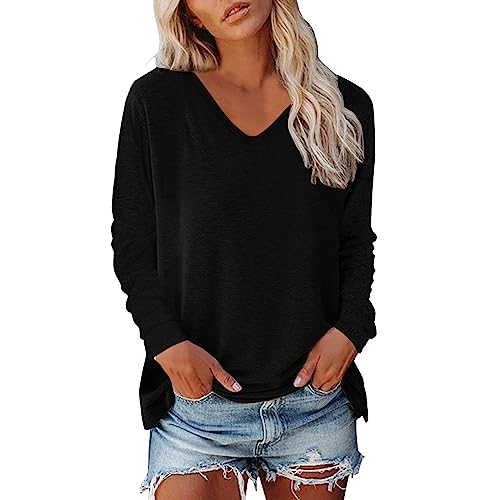 Bluse Damen Elegant Ärmellose T-Shirt V Ausschnitt Crop Tops Shirt Mädchen Weiß Oberteile Frauen Schwarz Kleidung Frau Grau Sommer Tshirt Lässig Klamotten Teenager Locker Passform Blusen von Generic