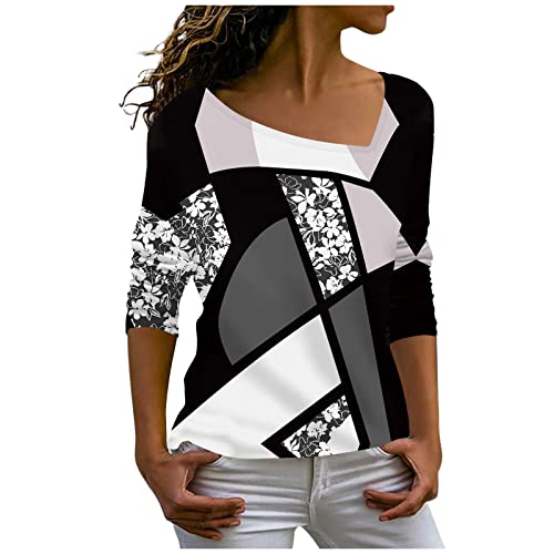 Bluse schwarz Damen Sweatshirt Glitzer Oberteil Hoodie T-Shirt Mit Eigenem Foto Thermoshirt Langarm Tube Top Kostüme Für Erwachsene(L, Black) von Generic