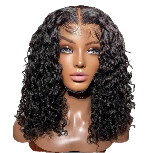 Bob-Stil, Lockige HD-Spitzenfrontperücke Aus Brasilianischem Echthaar (13 X 4 X 13 X 6) von Generic