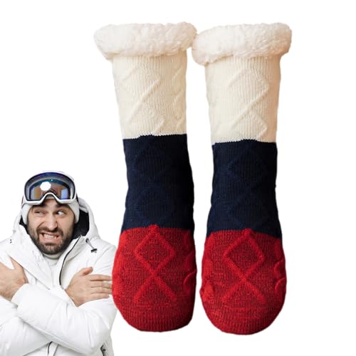 Bodensocken Damen, rutschfeste Socken Damen,Winterliche, kuschelig warme Grippersocken für Damen | Bequeme und warme flauschige Schlafsocken, ein Must-have nach der Geburt von Generic