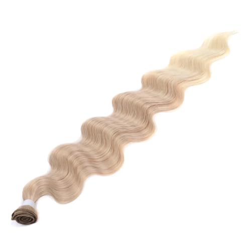 Body Wave Pferdeschwanz-Haarbündel 26 Zoll Weiches Langes Kunsthaar Weave Ombre Braun 613 Blond 100G Haarverlängerungen von Generic