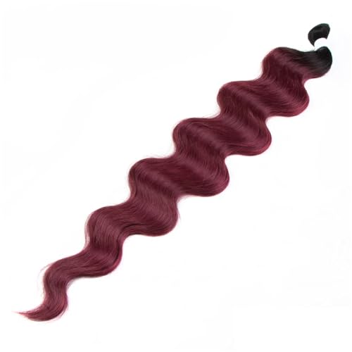 Body Wave Pferdeschwanz-Haarbündel 26 Zoll Weiches Langes Kunsthaar Weave Ombre Braun 613 Blond 100G Haarverlängerungen von Generic