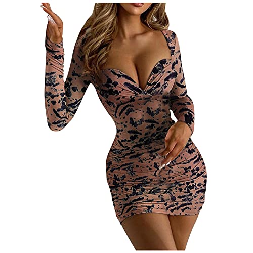 Bodycon Kleid Damen Abendkleid,Minikleid Damen Langarm,Partykleid Damen Sexy V-Ausschnitt Mini Kleider Eng Cocktailkleid Kurz Ruched Ballkleid Etuikleid Wickelkleid Abendkleider Elegant für Hochzeit Bodycon Kleid Damen Abendkleid,Minikleid Damen Langarm,Partykleid Damen Sexy V-Ausschnitt Mini Kleider Eng Cocktailkleid Kurz Ruched Ballkleid Etuikleid Wickelkleid Abendkleider Elegant für Hochzeit von Generic