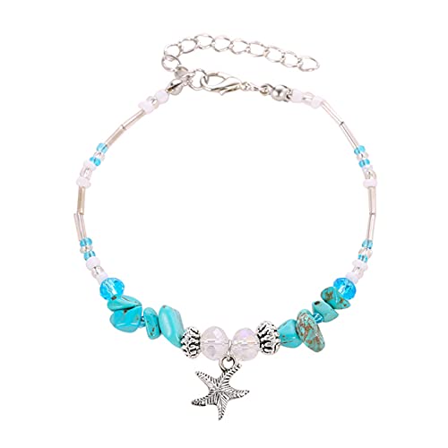 Böhmische Mode Muschel Seestern Armband türkis Muschel Perlen Hand Schmuck Strand Fußketten Armband Ornament Böhmische Mode Muschel Seestern Armband türkis Muschel Perlen Hand Schmuck Strand Fußketten Armband Ornament von Generic