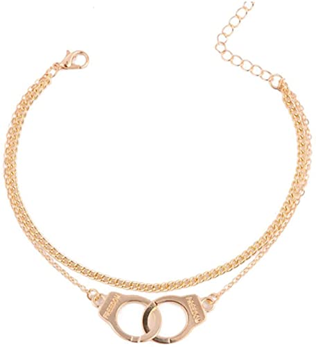 Boho Doppel-Fußkettchen, Handschellen, Fußkettchen, Sommer, Strand, Fußschmuck, Schmuck für Frauen von Generic