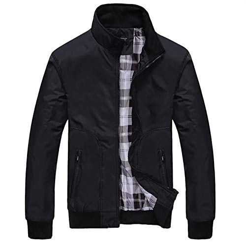 Bomberjacke Herren Mode Freizeit Business Regular Fit Fliegerjacke Stehkragen Langarm Mit Reißverschluss Mit Taschen Sweatjacke Outdoorjacke Sportjacke Frühlingsjacke Softshelljacke von Generic