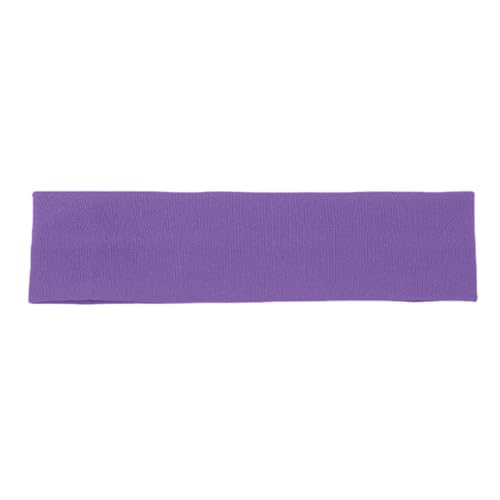 Bonbonfarbenes Stirnband, einfarbig, elastisches Übungs-Stirnband, Stirnband, Fitness, Yoga, Antitranspirant-Stirnband, Haar-Accessoires Stirnband Kinder Mädchen 5 Jahre (Purple, One Size) von Generic