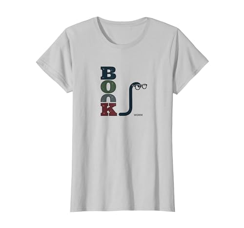 Bookworm Clever Typografie für Buchliebhaber T-Shirt, Damen, Silber, L Bookworm Clever Typografie für Buchliebhaber T-Shirt, Damen, Silber, L von Generic