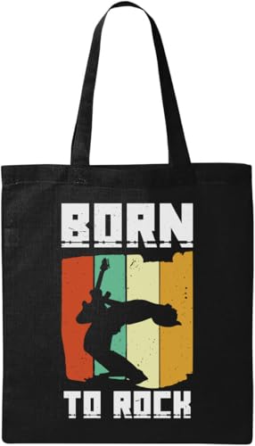 Born to Rock Guitar Solo Poster Grafik Natürliche Ökologische Baumwolle Tote Bag Schwarz, Schwarz, One Size, blacks, One size Born to Rock Guitar Solo Poster Grafik Natürliche Ökologische Baumwolle Tote Bag Schwarz, Schwarz, One Size, blacks, One size von Generic