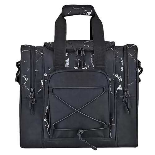 Bowlingtasche 1 Ball - Bowlingtasche - Bowlingtasche - Multifunktionale Handtasche mit verstellbarem, gepolstertem Innengürtel, geeignet für , Schuhe, Handtuch für Herren, Schwarz , Se von Generic