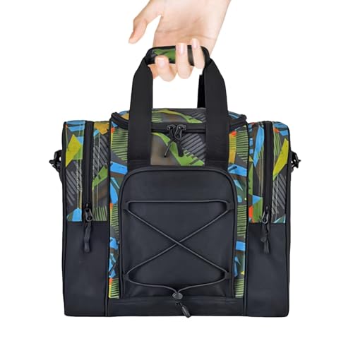 Bowlingtaschen, Einzeltasche, Multifunktionale Tasche mit verstellbarem gepolstertem Innengurt, anpassbarer Komfort, geeignet für , Schuhe, Handtuch für Herren, grün, von Generic