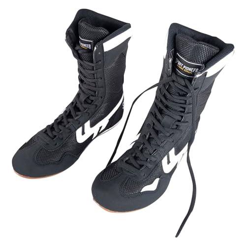 Boxenschuhe Herren Wrestling - Boxstiefel Herren High Top Boxing Wrestling Training Boxschuhe rutschfeste Leichte Ausbildung Schuhe Atmungsaktives Athletische Bequeme Wrestlingschuhe von Generic