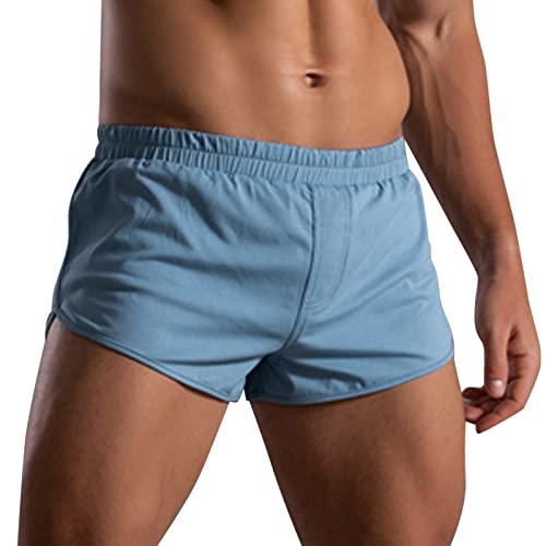 Boxershort Herren Boxershorts Männer Sport Boxershorts Baumwolle Men Retroshorts Trunks Bequem Stretch Unterwäsche Männer Sportunterhosen Blau M von Generic