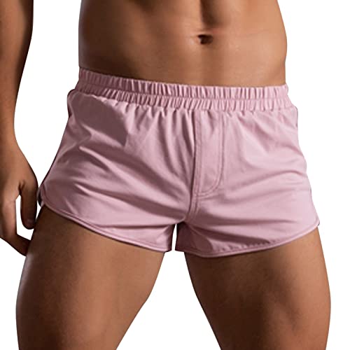 Boxershort Herren Boxershorts Männer Sport Boxershorts Baumwolle Men Retroshorts Trunks Bequem Stretch Unterwäsche Männer Sportunterhosen Rosa M von Generic