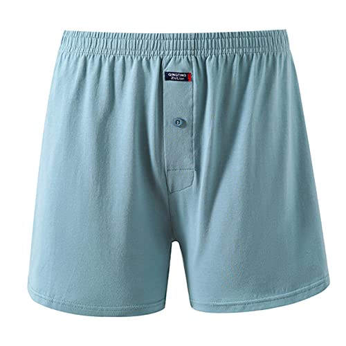Boxershort Herren Männer Unterhosen Hipster Kurz Baumwolle Men Retroshorts Trunks Stretch Bequem Unterwäsche Männer Sportunterhosen Blau 3XL von Generic