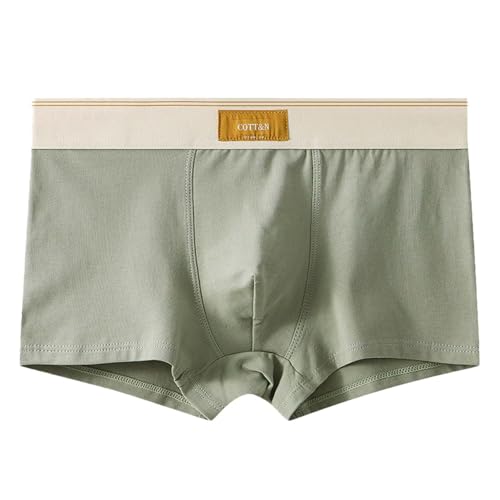Boxershorts Herren Bambus Baumwolle Unterhosen Business Unterwäsche Sport Herrenunterhosen Nahtlose Retroshorts Winter Underwear Boxer Bequeme Trunks Blitzangebote des Tages Grün XL von Generic
