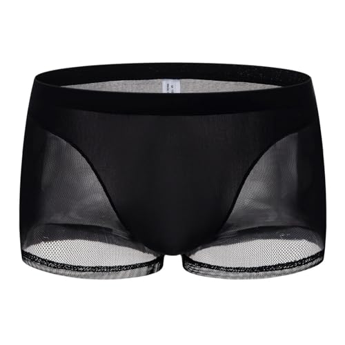 Boxershorts Herren Briefs Boxershort Retroshorts Mesh Boxer Briefs Baumwolle Sommer Männer Atmungsaktive Sportunterwäsche Slips von Generic